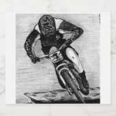 Mountain Bike Ride MTB Llandegla Cup Alkoholflaschenetikett (Einzelnes Label)