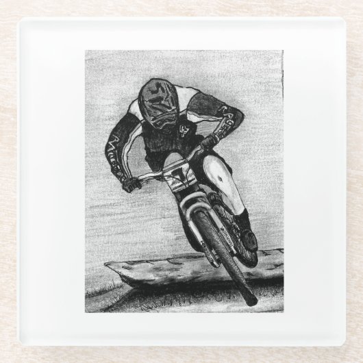 Mountain Bike Ride MTB Llandegla Cup Glasuntersetzer (Vorderseite)