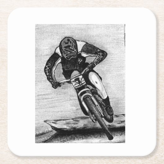 Mountain Bike Ride MTB Llandegla Cup Rechteckiger Pappuntersetzer (Vorderseite)