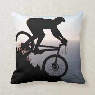 Mountain Bike Rider. Löwen Head, Kapstadt Kissen