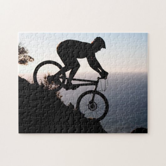 Mountain Bike Rider. Löwen Head, Kapstadt Puzzle (Horizontal)