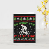 Mountain Bike Rider, Oh What Fun Christmas Ugly Sw Karte (Gelbe Blume)