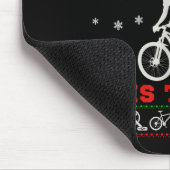 Mountain Bike Rider, Oh What Fun Christmas Ugly Sw Mousepad (Ecke)