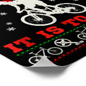 Mountain Bike Rider, Oh What Fun Christmas Ugly Sw Poster (Ecke)