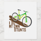 Mountain Bike Stunts Weinetikett (Einzelnes Label)
