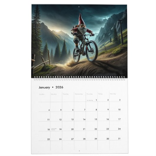 Mountain Bike Trail Shredding Gnome Kalender (Jan 2026)