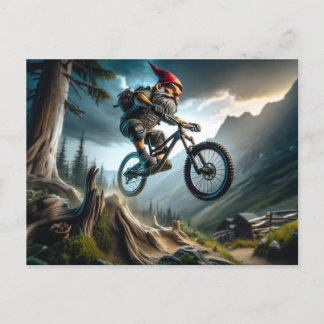 Mountain Bike Trail Shredding Gnome Postkarte