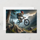 Mountain Bike Trail Shredding Gnome Postkarte (Vorne/Hinten)