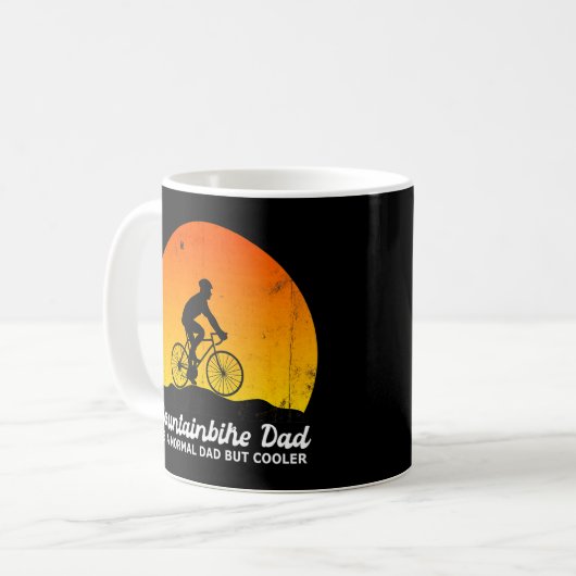 Mountain Bike Vater Rad Rad Mountainbike Kaffeetasse (Vorderseite Links)