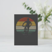 Mountain Bike Vintag Postkarte (Stehend Vorderseite)