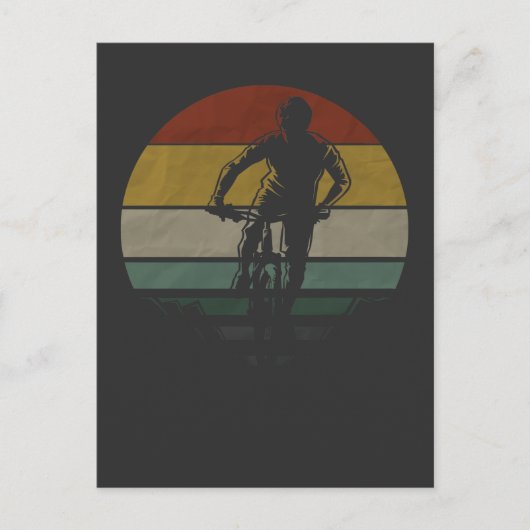 Mountain Bike Vintag Postkarte (Vorderseite)
