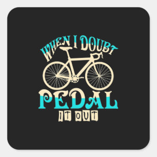 Mountain Bike, wenn ich bezweifle, es auszuholen Quadratischer Aufkleber