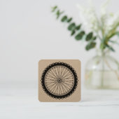Mountain Bike Wheel Quadratische Visitenkarte (Stehend Vorderseite)