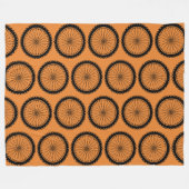 Mountain Bike Wheel - Schwarz auf Orange Fleecedecke (Vorderseite (Horizontal))