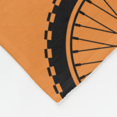 Mountain Bike Wheel - Schwarz auf Orange Fleecedecke (Ecke)