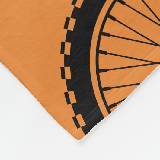 Mountain Bike Wheel - Schwarz auf Orange Fleecedecke (Ecke)