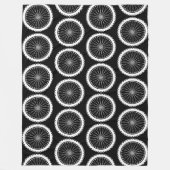 Mountain Bike Wheel - Weiß auf schwarz Fleecedecke (Vorderseite)