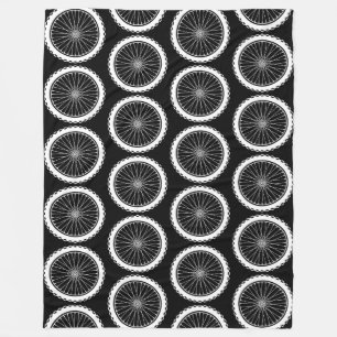 Mountain Bike Wheel - Weiß auf schwarz Fleecedecke