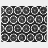 Mountain Bike Wheel - Weiß auf schwarz Fleecedecke (Vorderseite (Horizontal))