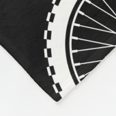 Mountain Bike Wheel - Weiß auf schwarz Fleecedecke (Ecke)