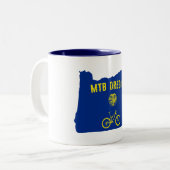 Mountain Bike Zweifarbige Tasse (Vorderseite Links)