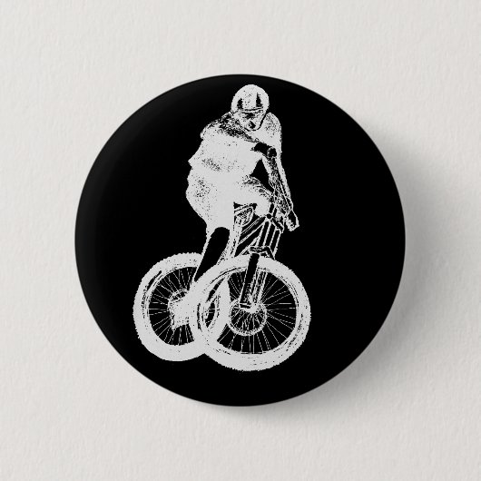 Mountain Biker MTB BMX CYCLIST Button (Vorderseite)
