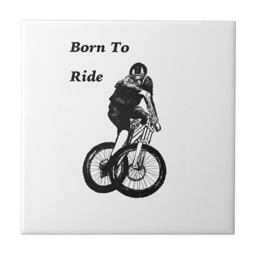 Mountain Biker MTB BMX CYCLIST Cyclo cross Fliese (Vorderseite)