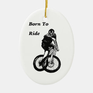 Mountain Biker MTB BMX CYCLIST Cyclo cross Keramik Ornament