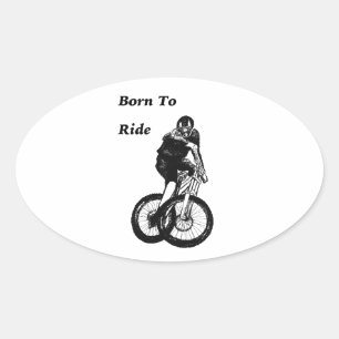 Mountain Biker MTB BMX CYCLIST Cyclo cross Ovaler Aufkleber