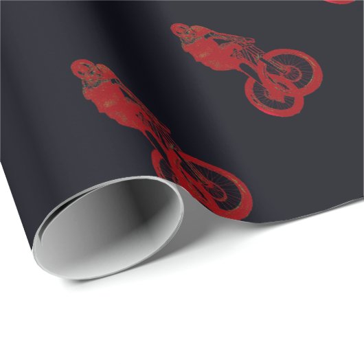 Mountain Biker MTB BMX CYCLIST Geschenkpapier (Rolleneckpunkt)