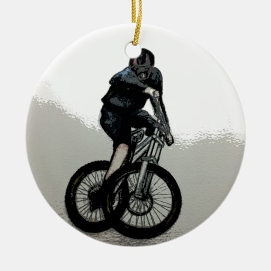 Mountain Biker MTB BMX CYCLIST Keramikornament (Vorne)