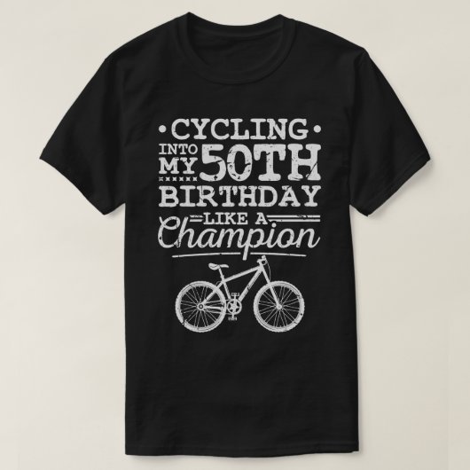 Mountain Biking 50. Geburtstag Männer MTB T-Shirt (Design vorne)