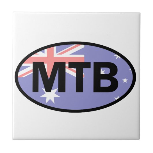 Mountain Biking Australia Flag Fliese (Vorderseite)