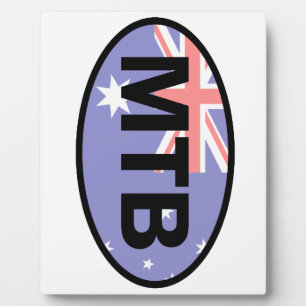 Mountain Biking Australia Flag Fotoplatte