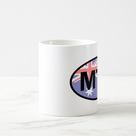 Mountain Biking Australia Flag Kaffeetasse (Mittel)
