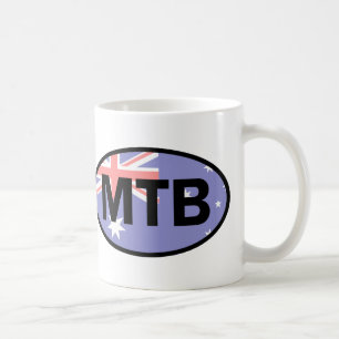 Mountain Biking Australia Flag Kaffeetasse
