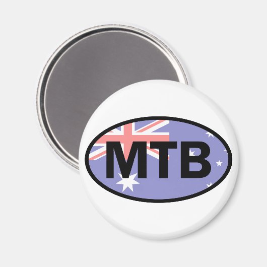 Mountain Biking Australia Flag Magnet (Vorderseite/Rückseite)
