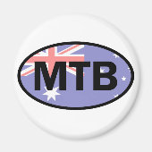 Mountain Biking Australia Flag Magnet (Vorne)