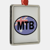 Mountain Biking Australia Flag Ornament Aus Metall (Rechts)