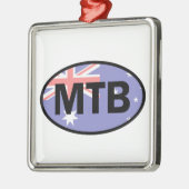 Mountain Biking Australia Flag Ornament Aus Metall (Links)