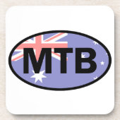 Mountain Biking Australia Flag Untersetzer (Vorderseite)