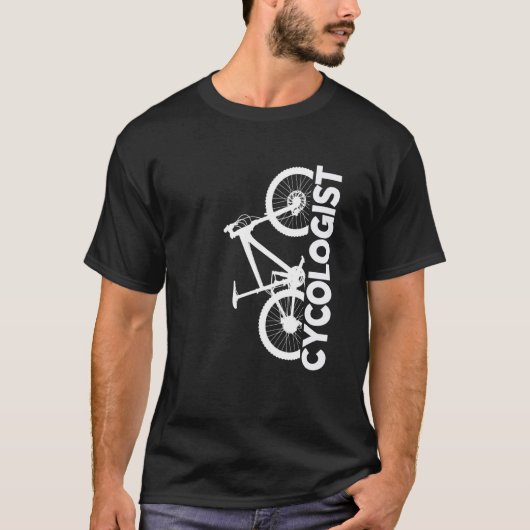 Mountain Biking Cycologist Vertical Graphic T-Shirt (Vorderseite)