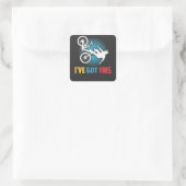 Mountain Biking - Das habe ich Got Quadratischer Aufkleber (Tasche)
