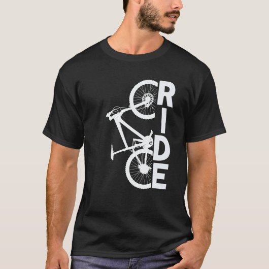 Mountain Biking for Men Ride Vertical Graphic T-Shirt (Vorderseite)