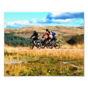 MOUNTAIN BIKING FOTODRUCK