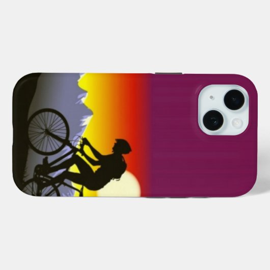 Mountain Biking - iPhone 15 Case (Rückseite (Horizontal))
