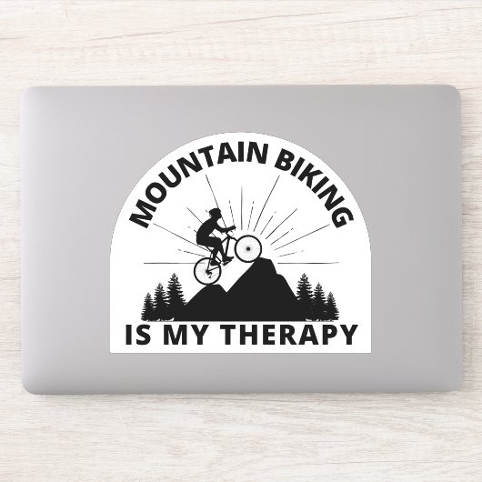 Mountain Biking ist mein Therapieaufkleber Aufkleber (Computer)