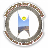 Mountain Biking macht mich zu einem glücklichen Me Aufkleber (Vorderseite)