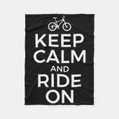 Mountain Biking, Mountain Biker, Keep Calm And Rid Fleecedecke (Vorderseite)