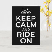 Mountain Biking, Mountain Biker, Keep Calm And Rid Karte (Gelbe Blume)